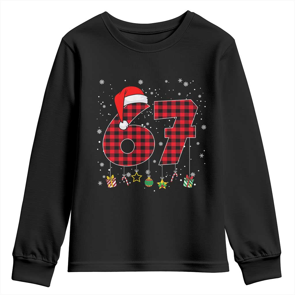 67 Christmas Youth Sweatshirt Funny Six Seven 6 7 Meme Gen Alpha Slang TS10 Black Print Your Wear