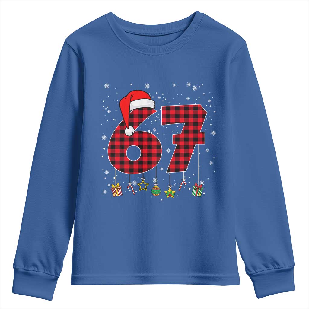 67 Christmas Youth Sweatshirt Funny Six Seven 6 7 Meme Gen Alpha Slang TS10 Royal Blue Print Your Wear