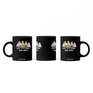 Christmas Snowman Campfire Coffee Mug Bad Idea Melting Snowman Family Roasting Marshmallows TS10 Print Your Wear
