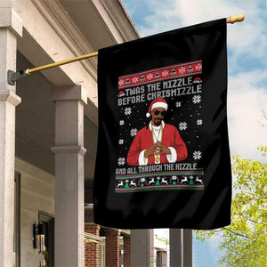 Funny Rapper Christmas Garden Flag Gangsta Twas the Nizzle Before Chrismizzle Ugly Xmas TS10 Print Your Wear