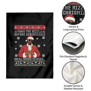 Funny Rapper Christmas Garden Flag Gangsta Twas the Nizzle Before Chrismizzle Ugly Xmas TS10 Print Your Wear