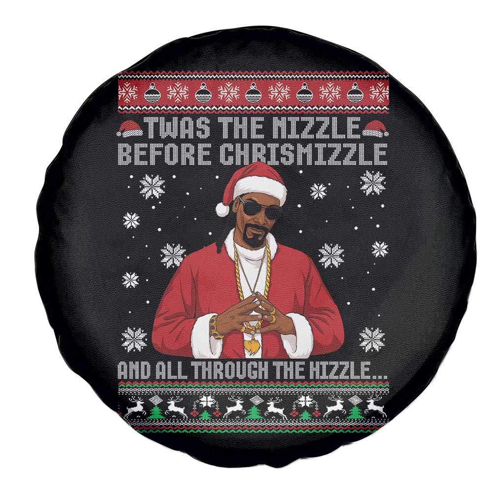 Funny Rapper Christmas Spare Tire Cover Gangsta Twas the Nizzle Before Chrismizzle Ugly Xmas TS10 Print Your Wear