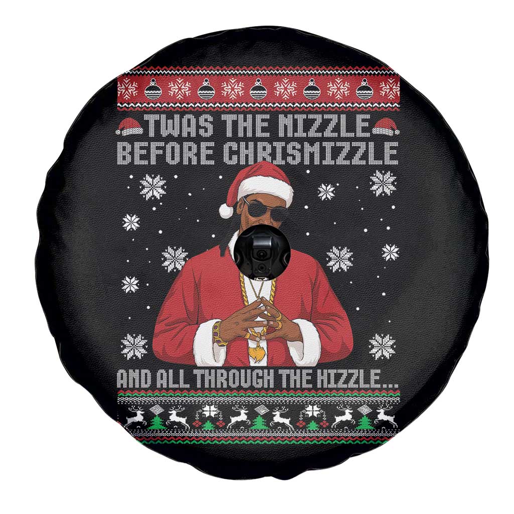 Funny Rapper Christmas Spare Tire Cover Gangsta Twas the Nizzle Before Chrismizzle Ugly Xmas TS10 Print Your Wear