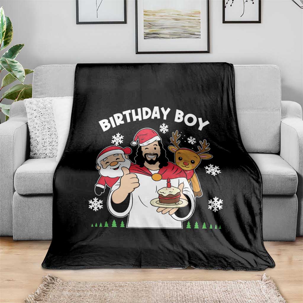 Birthday Boy Jesus Christmas Throw Blanket Christian Xmas TS10 Print Your Wear