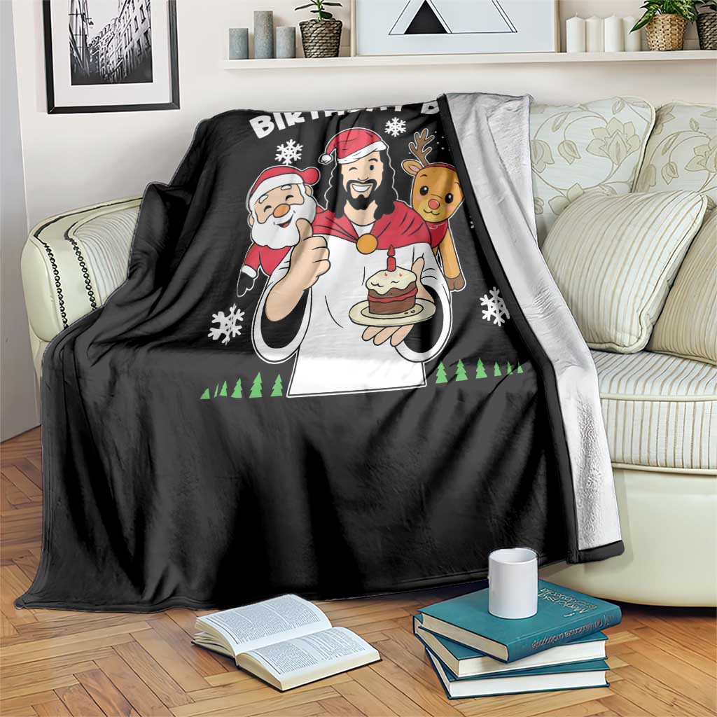 Birthday Boy Jesus Christmas Throw Blanket Christian Xmas TS10 Print Your Wear