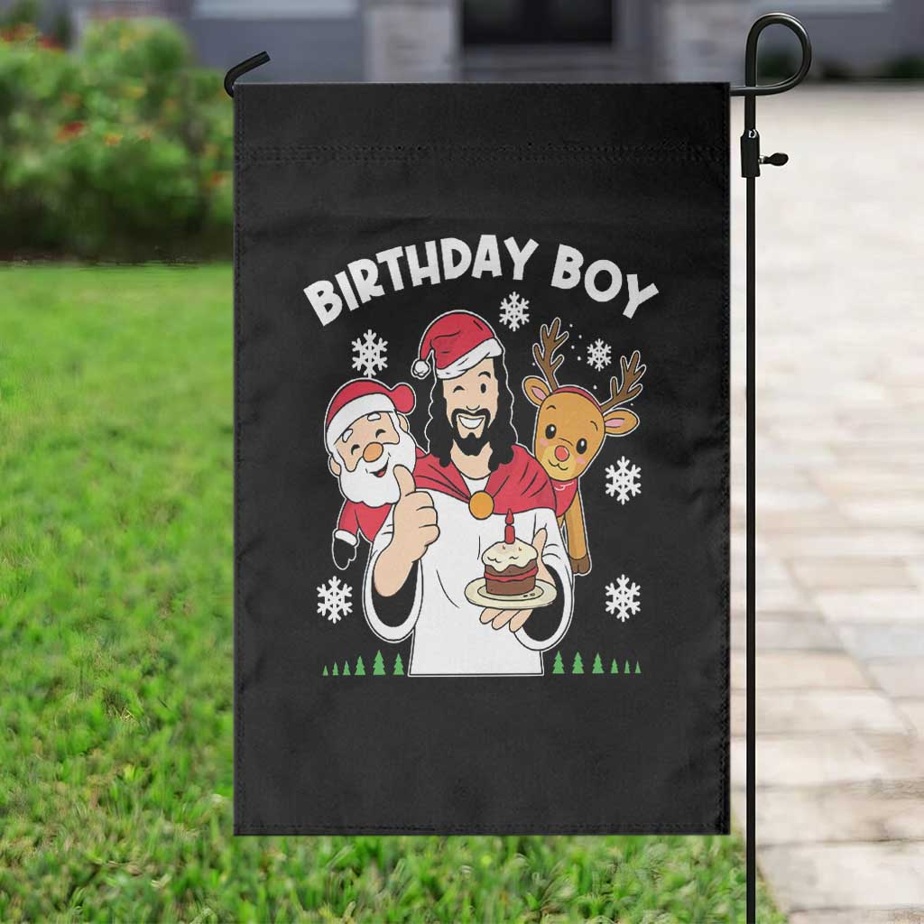 Birthday Boy Jesus Christmas Garden Flag Christian Xmas TS10 Print Your Wear