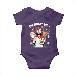 Birthday Boy Jesus Christmas Baby Onesie Christian Xmas TS10 Purple Print Your Wear