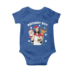 Birthday Boy Jesus Christmas Baby Onesie Christian Xmas TS10 Royal Blue Print Your Wear