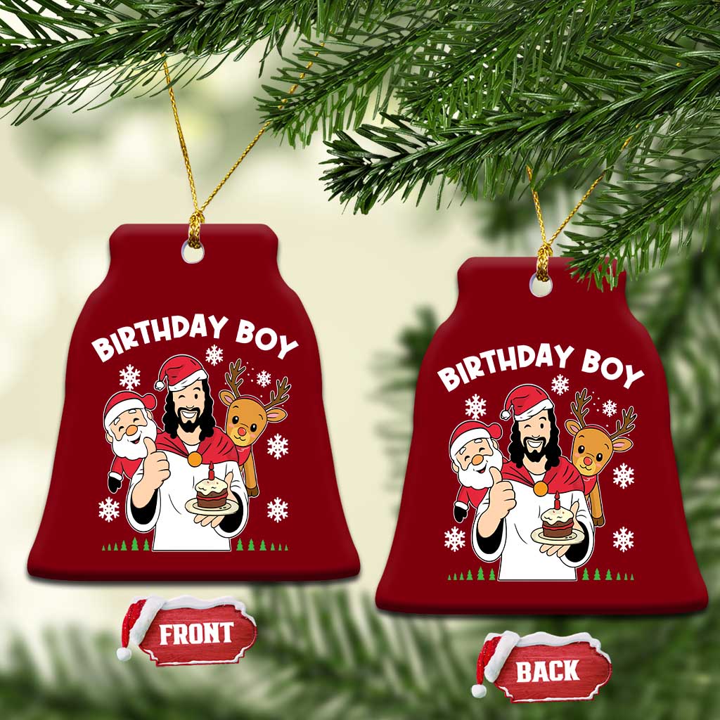Birthday Boy Jesus Christmas Ceramic Ornament Christian Xmas TS10 Print Your Wear