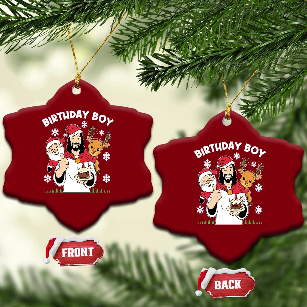 Birthday Boy Jesus Christmas Ceramic Ornament Christian Xmas TS10 Print Your Wear
