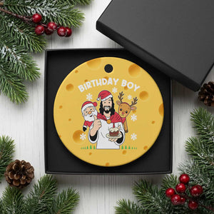 Birthday Boy Jesus Christmas Ceramic Ornament Christian Xmas TS10 1pc Yellow Cheese Print Your Wear