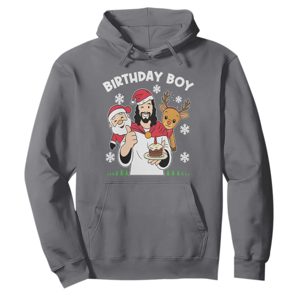 Birthday Boy Jesus Christmas Hoodie Christian Xmas TS10 Charcoal Print Your Wear
