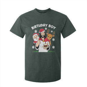 Birthday Boy Jesus Christmas T Shirt For Kid Christian Xmas TS10 Dark Forest Green Print Your Wear