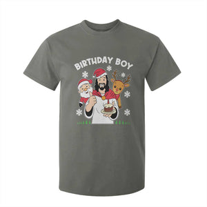 Birthday Boy Jesus Christmas T Shirt For Kid Christian Xmas TS10 Military Green Print Your Wear