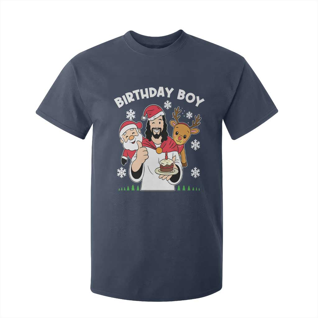 Birthday Boy Jesus Christmas T Shirt For Kid Christian Xmas TS10 Navy Print Your Wear