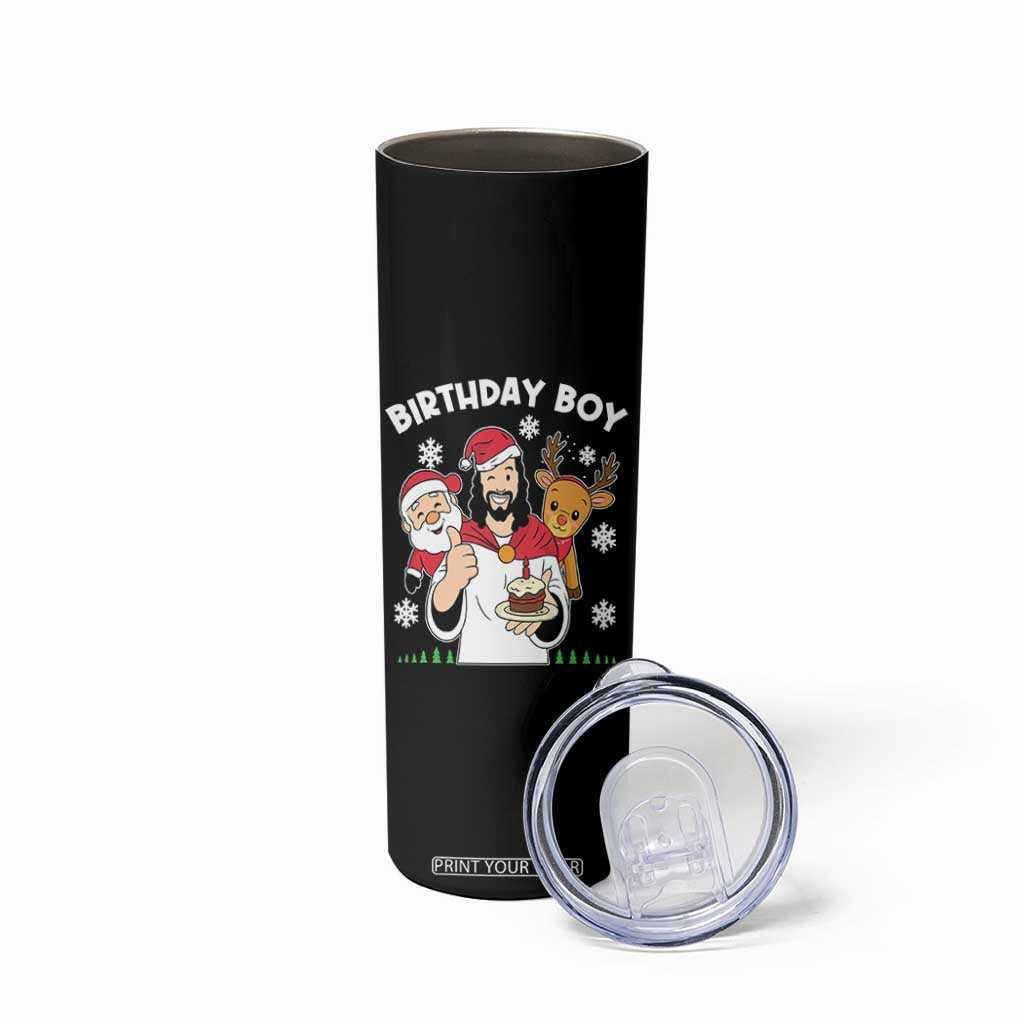 Birthday Boy Jesus Christmas Skinny Tumbler Christian Xmas TS10 Print Your Wear
