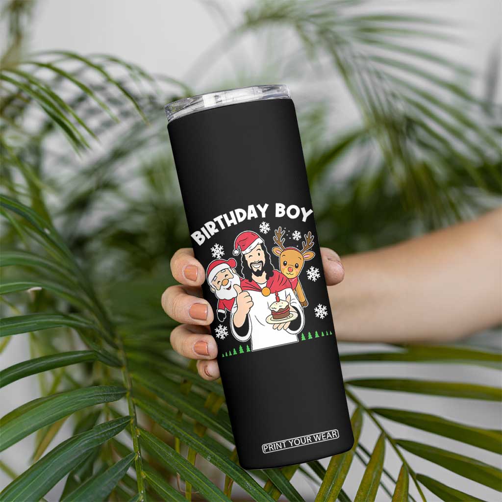 Birthday Boy Jesus Christmas Skinny Tumbler Christian Xmas TS10 Print Your Wear