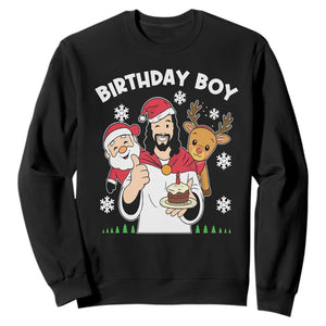 Birthday Boy Jesus Christmas Sweatshirt Christian Xmas TS10 Black Print Your Wear