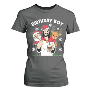 Birthday Boy Jesus Christmas T Shirt For Women Christian Xmas TS10 Dark Heather Print Your Wear