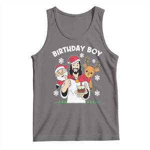 Birthday Boy Jesus Christmas Tank Top Christian Xmas TS10 Deep Heather Print Your Wear