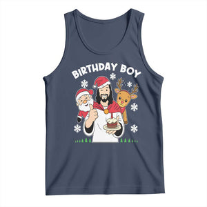 Birthday Boy Jesus Christmas Tank Top Christian Xmas TS10 Navy Print Your Wear