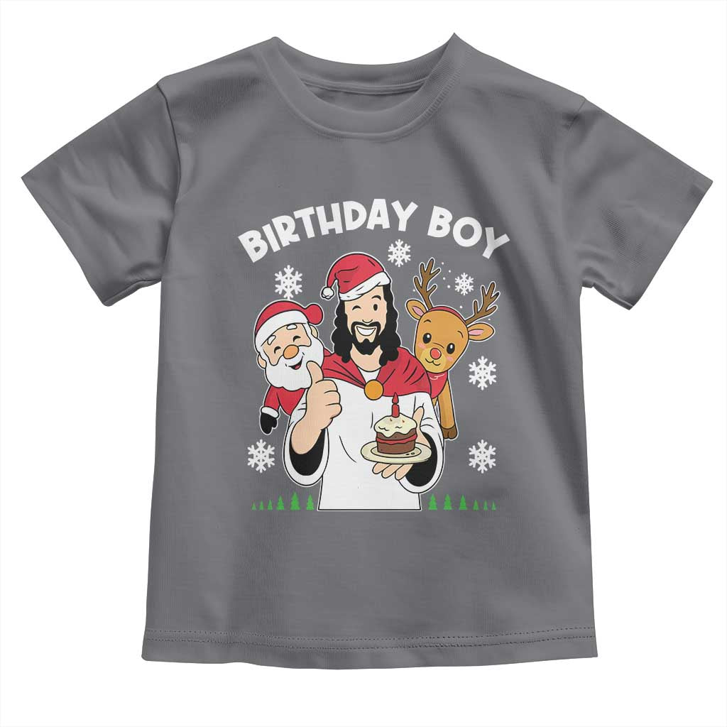 Birthday Boy Jesus Christmas Toddler T Shirt Christian Xmas TS10 Charcoal Print Your Wear