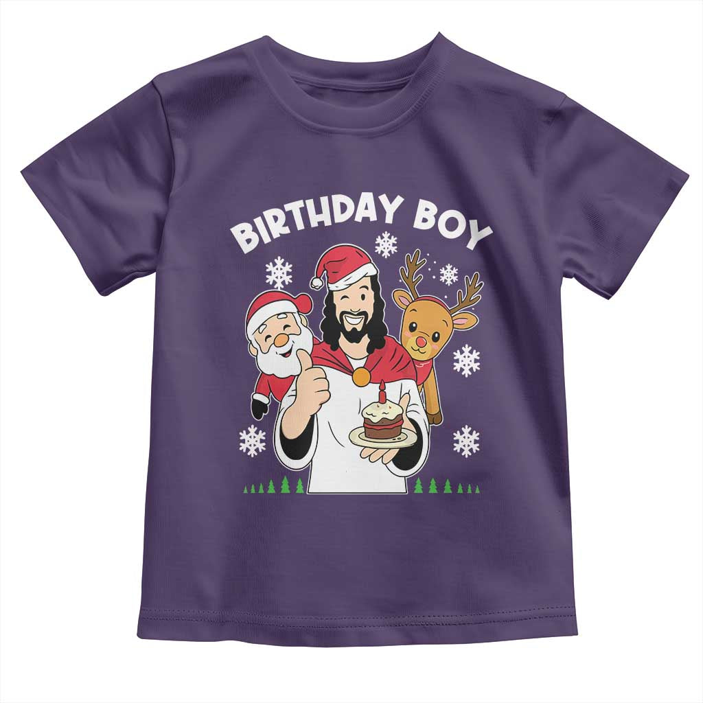 Birthday Boy Jesus Christmas Toddler T Shirt Christian Xmas TS10 Purple Print Your Wear