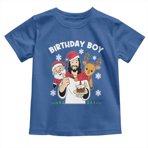 Birthday Boy Jesus Christmas Toddler T Shirt Christian Xmas TS10 Royal Blue Print Your Wear