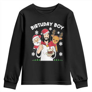 Birthday Boy Jesus Christmas Youth Sweatshirt Christian Xmas TS10 Black Print Your Wear