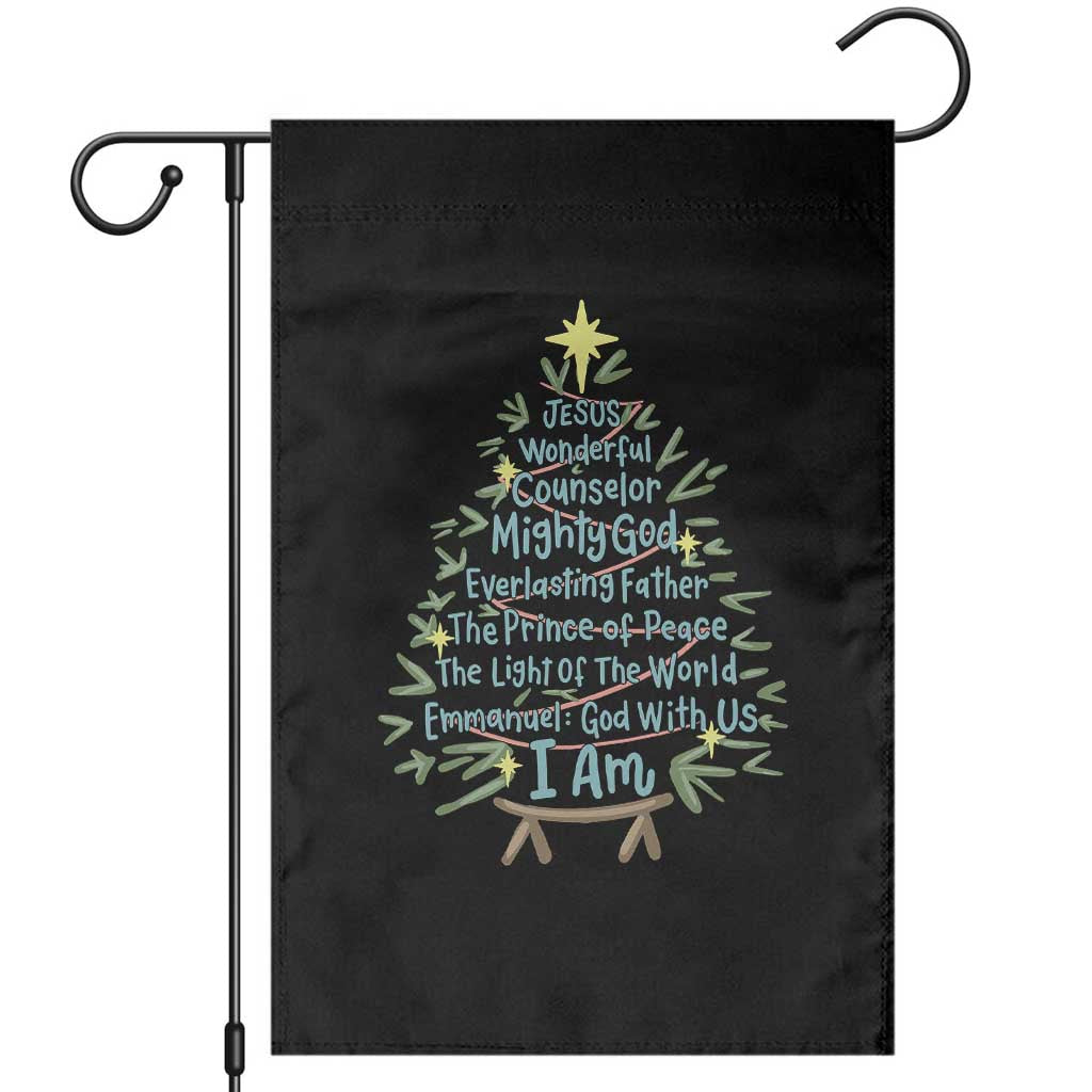 Jesus Names Christmas Tree Garden Flag Christian Bible Verse Xmas TS10 Black Print Your Wear