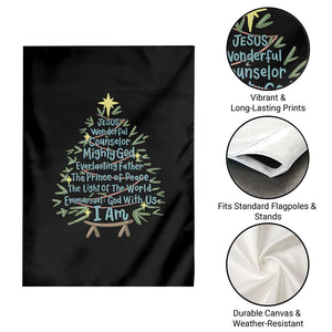 Jesus Names Christmas Tree Garden Flag Christian Bible Verse Xmas TS10 Print Your Wear
