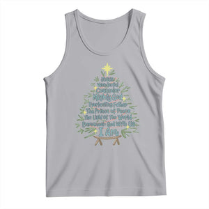 Jesus Names Christmas Tree Tank Top Christian Bible Verse Xmas TS10 Athletic Heather Print Your Wear