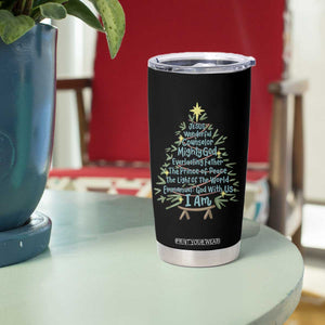 Jesus Names Christmas Tree Tumbler Cup Christian Bible Verse Xmas TS10 Print Your Wear