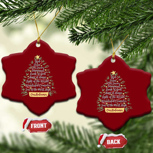 Christmas Christian Ceramic Ornament Jesus Names Tree Religious Faith TS10 Print Your Wear