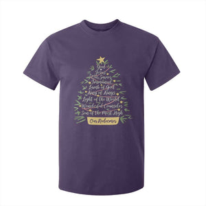 Christmas Christian T Shirt For Kid Jesus Names Tree Religious Faith TS10 Purple Print Your Wear