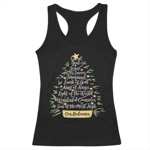 Christmas Christian Racerback Tank Top Jesus Names Tree Religious Faith TS10 Black Print Your Wear