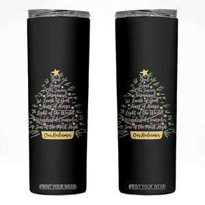 Christmas Christian Skinny Tumbler Jesus Names Tree Religious Faith TS10 Black Print Your Wear