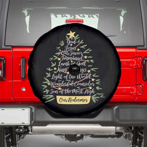 Christmas Christian Spare Tire Cover Jesus Names Tree Religious Faith TS10 Black Print Your Wear