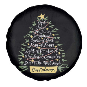 Christmas Christian Spare Tire Cover Jesus Names Tree Religious Faith TS10 Print Your Wear