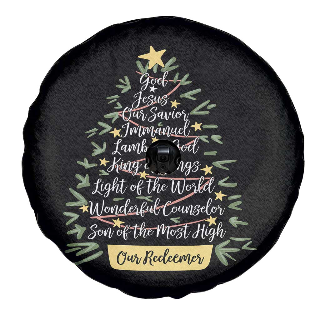 Christmas Christian Spare Tire Cover Jesus Names Tree Religious Faith TS10 Print Your Wear