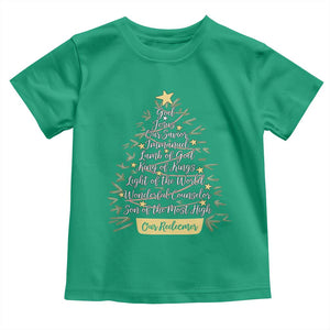 Christmas Christian Toddler T Shirt Jesus Names Tree Religious Faith TS10 Irish Green Print Your Wear