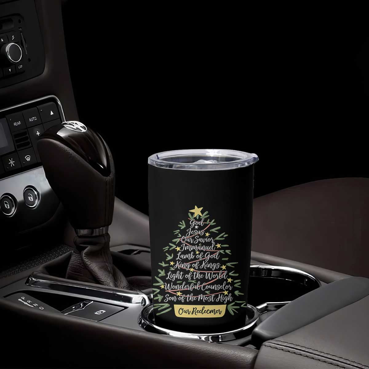 Christmas Christian Tumbler Cup Jesus Names Tree Religious Faith TS10 Print Your Wear