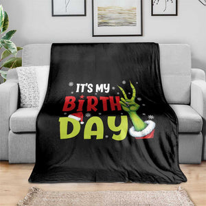 It's My Birthday Christmas Throw Blanket Funny Bday Xmas TS10 Print Your Wear