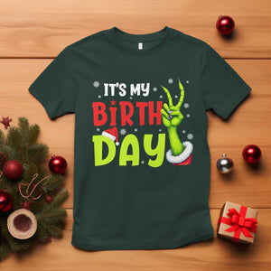 It's My Birthday Christmas T Shirt Funny Bday Xmas TS10 Dark Forest Green Print Your Wear