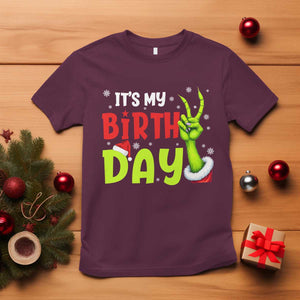 It's My Birthday Christmas T Shirt Funny Bday Xmas TS10 Maroon Print Your Wear