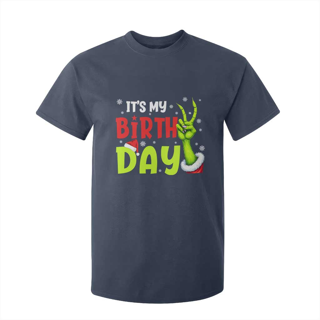 It's My Birthday Christmas T Shirt For Kid Funny Bday Xmas TS10 Navy Print Your Wear