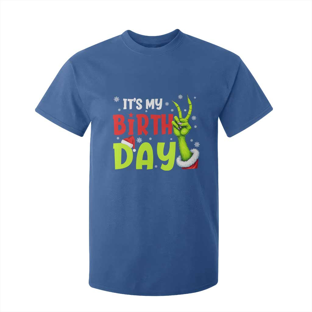 It's My Birthday Christmas T Shirt For Kid Funny Bday Xmas TS10 Royal Blue Print Your Wear