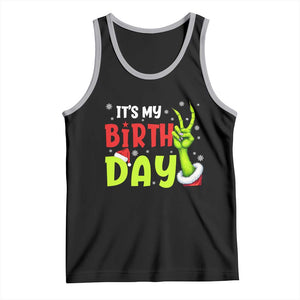 It's My Birthday Christmas Tank Top Funny Bday Xmas TS10 Black Athletic Heather Print Your Wear