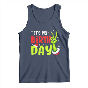 It's My Birthday Christmas Tank Top Funny Bday Xmas TS10 Navy Print Your Wear
