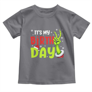 It's My Birthday Christmas Toddler T Shirt Funny Bday Xmas TS10 Charcoal Print Your Wear